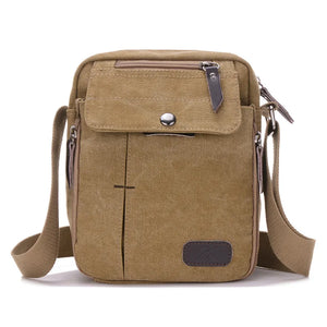 Casual Small Messenger Bag Canvas Shoulder Bag Outdoor Travel Bag