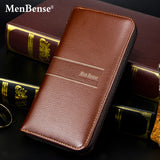 Men's Long Buckle Embossed Multi-Card Trifold Wallet