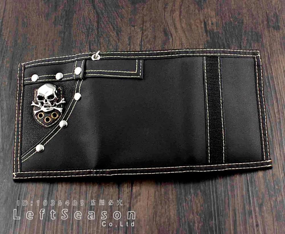 Casual Skull Wallet with Jeans Chain for Men Boys