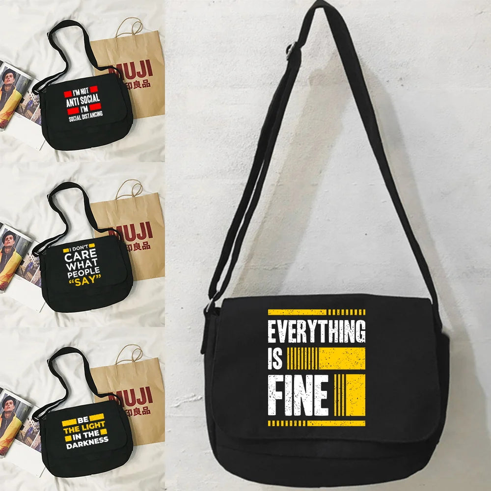 Casual Tooling Messenger Bag Student Portable One-shoulder