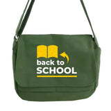 Retro Yuansu Messenger Bag with Phrase Pattern
