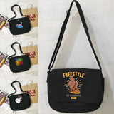 Harajuku Style Student Messenger Bag with Hand Pattern