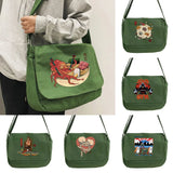 Japanese Art Messenger Bag Student Portable Japan Pattern Golden Bag