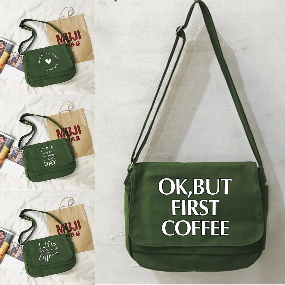 Food Pattern Messenger Bag Large Capacity One-shoulder Bag