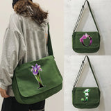 Leisure Multi-function Messenger Bag, Flower Pattern, Large Capacity
