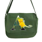 Leisure Multi-function Messenger Bag, Flower Pattern, Large Capacity