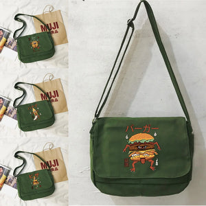 Japanese Monster Pattern Messenger Bag Student Portable One-shoulder Bag
