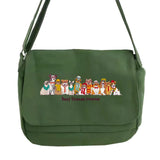 Japanese Dog Pattern Messenger Bag Multi-function Casual Shoulder Bag