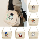 Japanese Dog Pattern Messenger Bag Harajuku College Style