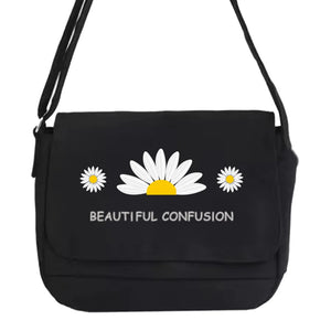 Japanese Daisy Pattern Messenger Bag Harajuku College Style