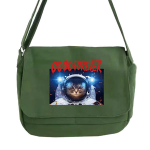 Japanese Student Messenger Bag Astronaut Pattern One-shoulder Bag