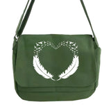 Japanese Multi-function Messenger Bag Feather Pattern Bags