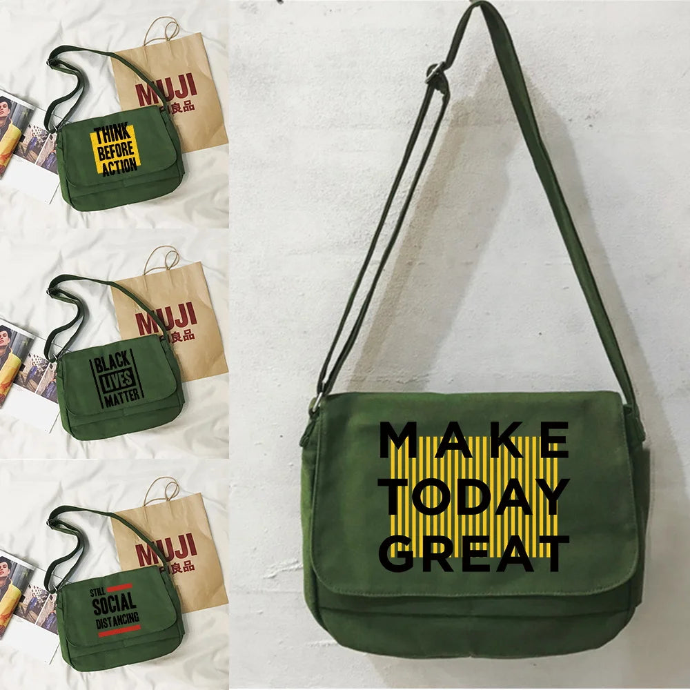 Japanese Multi-function Messenger Bag Young Man Tooling Style