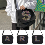 Japanese Harajuku Messenger Bag Youth One-shoulder Text Pattern Bags