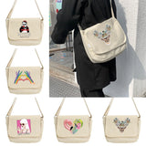 Japanese Multi-function Messenger Bag College Style One-shoulder Pattern Bags
