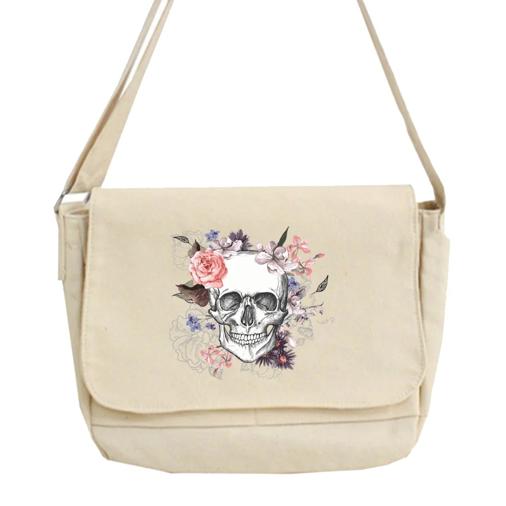 Japanese Multi-function Messenger Bag College Style One-shoulder Pattern Bags