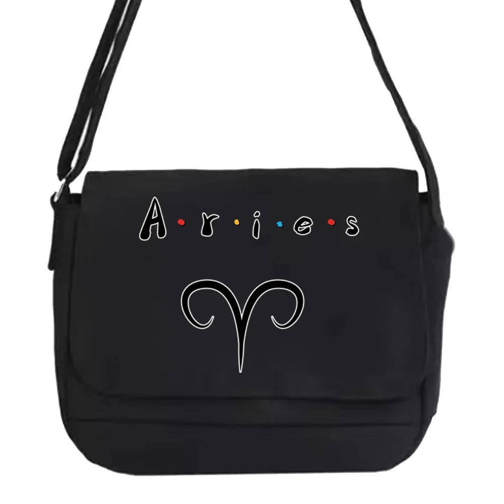 Constellation Pattern Messenger Bag Leisure Style College Youth One-shoulder Bag