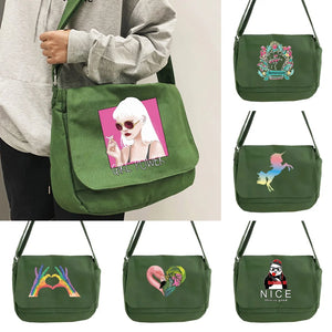 Multi-function Messenger Bag Japanese Student Portable Pattern Bags