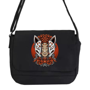 Japanese Harajuku Wind Messenger Bag with Mask Pattern