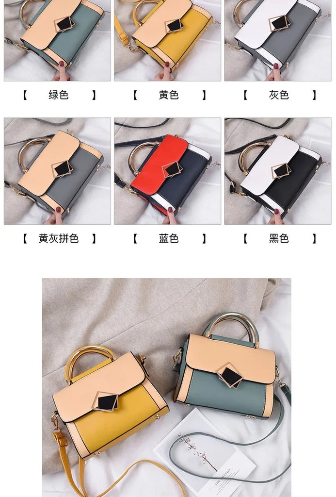 Casual Women Crossbody Messenger Bag with Magnetic Button Flap Cover