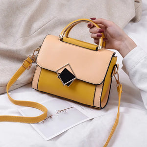 Casual Women Crossbody Messenger Bag with Magnetic Button Flap Cover