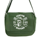 Skull Pattern Messenger Bag for Students