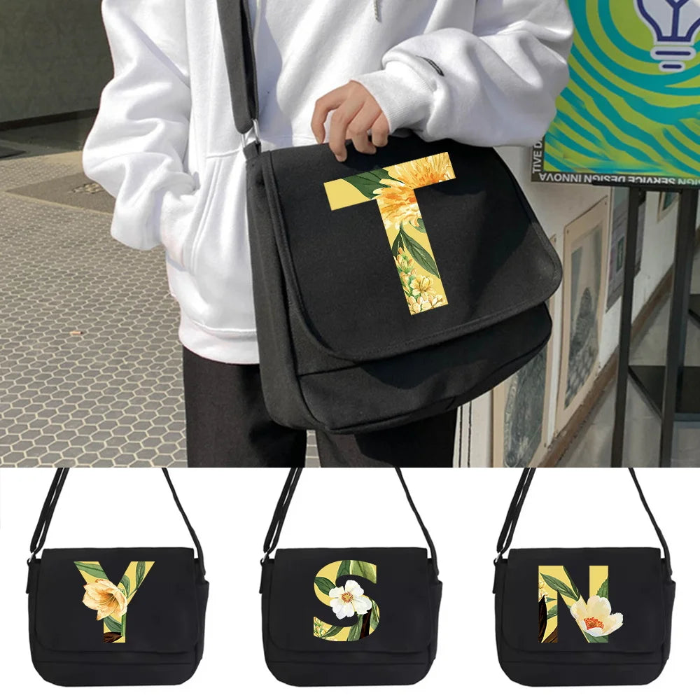 Youth Harajuku Floral Messenger Bag