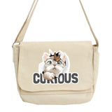 Japanese Style Cat Pattern Messenger Bag - Harajuku College Style