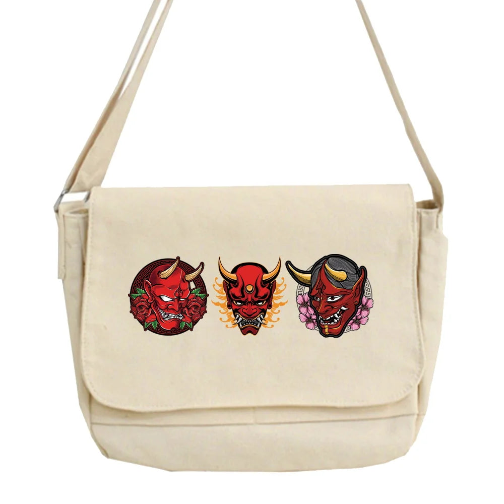 Monster Pattern Messenger Bag Harajuku College Style Portable