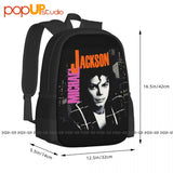 Michael Jackson Bad Tour 1988 Backpack Large Capacity Vintage Schoolbag