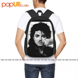 Michael Jackson Finger Antenna Moustache Backpack