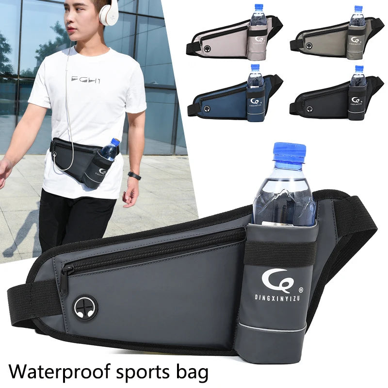 Men Fanny Pack Outdoor Running Waist Bag Water Phone Bag Casual Chest Bag