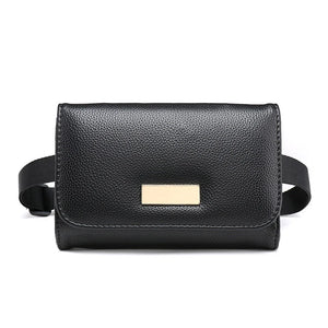 Casual Solid Women Waist Bag High Leather Belt Travel Pack Pouch Phone Bag