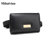 Casual Solid Women Waist Bag High Leather Belt Travel Pack Pouch Phone Bag