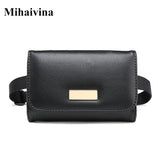 Casual Solid Women Waist Bag High Leather Belt Travel Pack Pouch Phone Bag