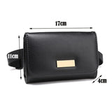Casual Solid Women Waist Bag High Leather Belt Travel Pack Pouch Phone Bag