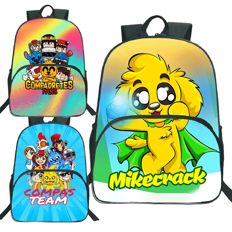 Mikecrack Los Compa Backpack School Bag Teen Boys Girls