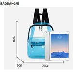 Mini Backpack PVC Waterproof Transparent School Bag Backpacks for Women