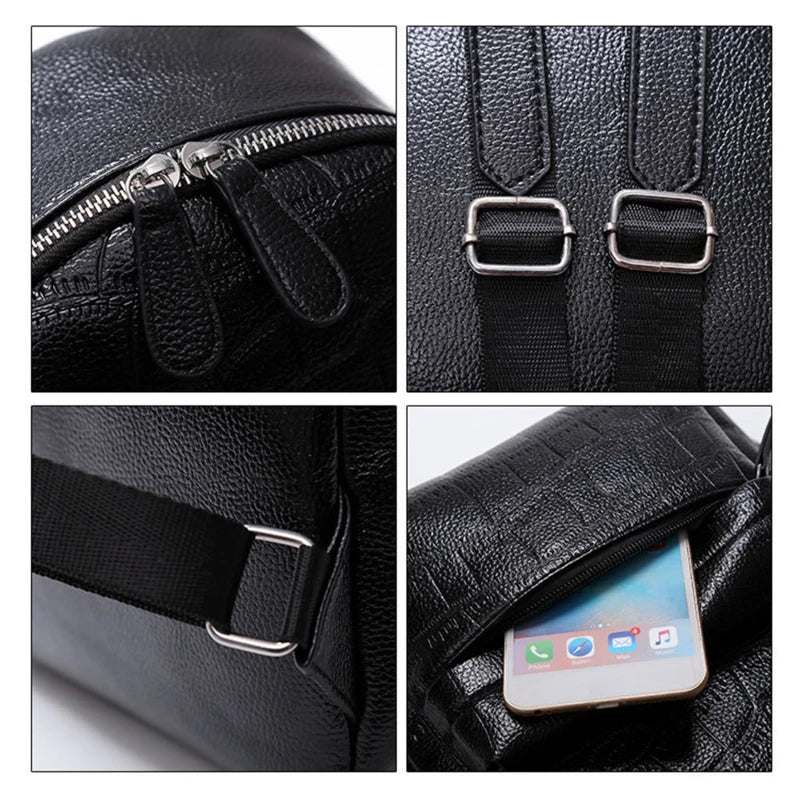 Mini Backpack Women PU Leather Small Backpack Female Back Pack