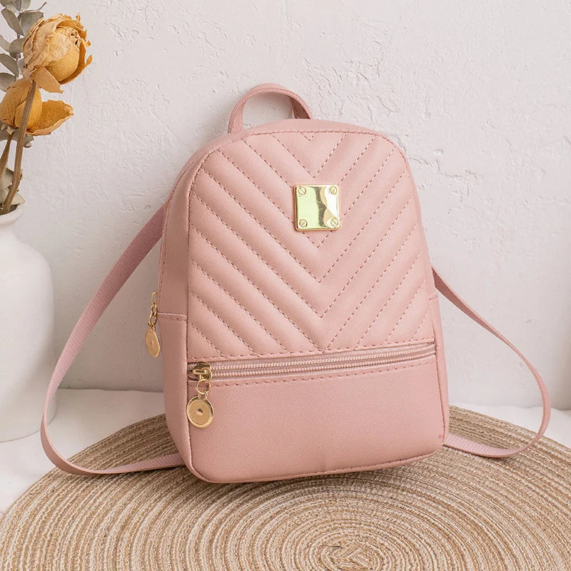 Mini Backpacks Women Shoulder Bags PU Leather School Bags for Women