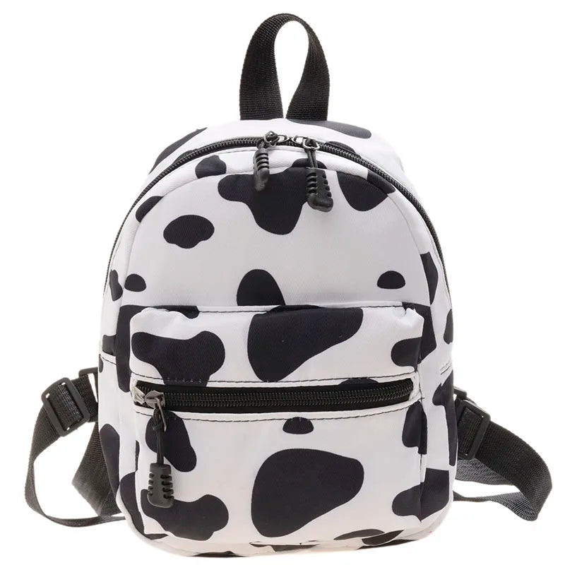 Women's Animal Print Mini Backpack School Bag Teen Girls Knapsack