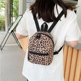 Women's Animal Print Mini Backpack School Bag Teen Girls Knapsack