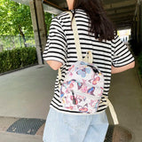 Women's Animal Print Mini Backpack School Bag Teen Girls Knapsack