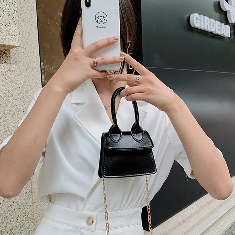 Mini Bags for Women Small Shoulder Handbags Retro Style Female Crossbody Bags Sq