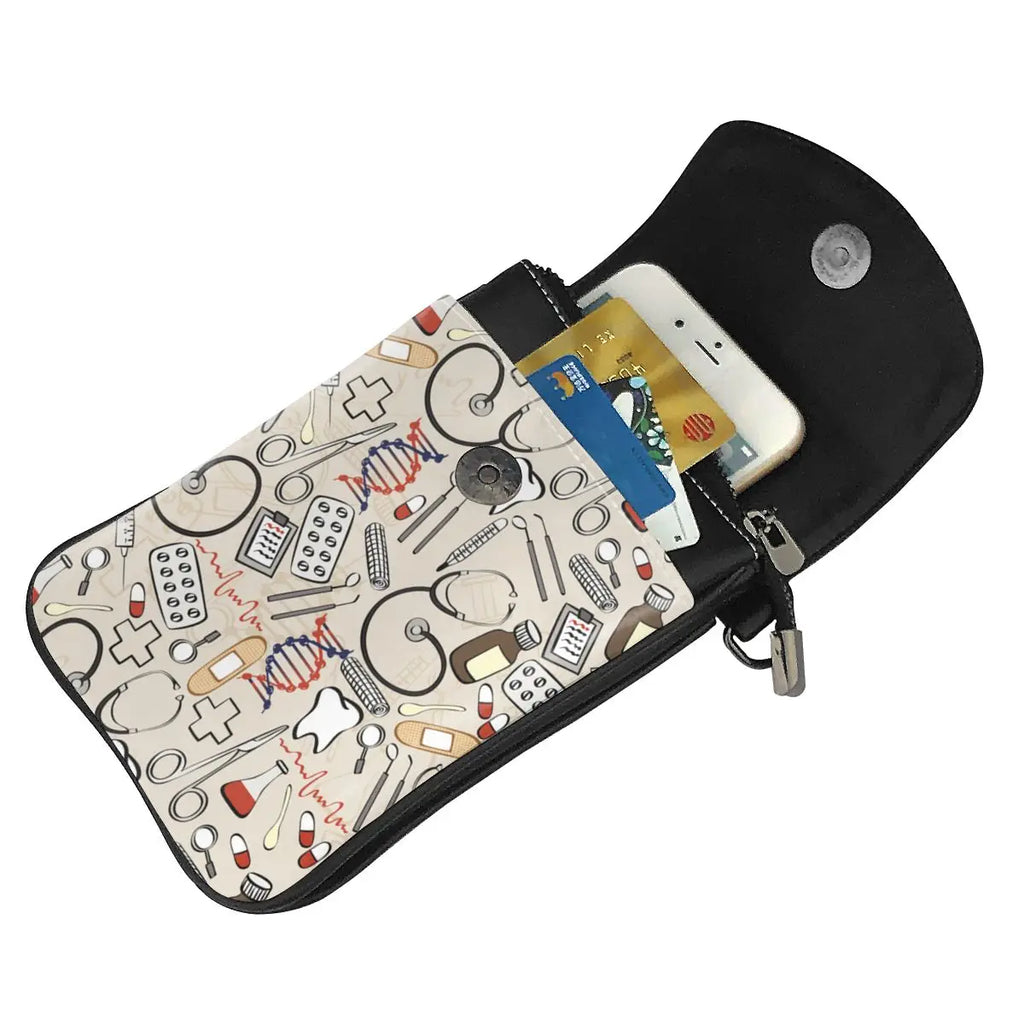 Cartoon Nurse Pattern Mini Shoulder Bag