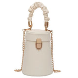 Casual Chain Handle Mini Bucket Bag | Women Small Shoulder Messenger Bag