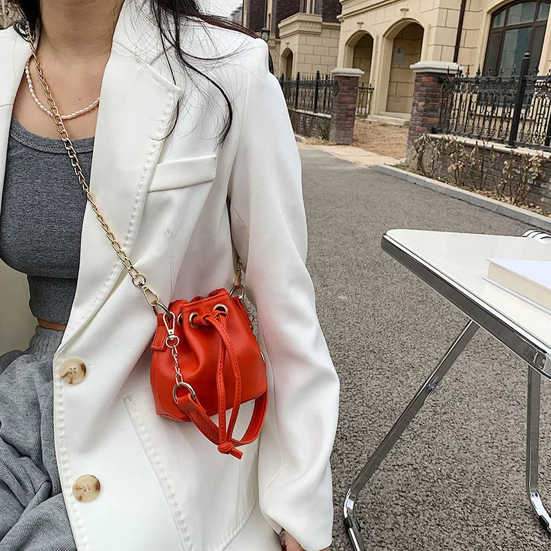 Mini PU Leather Crossbody Bag Totes Women's Handbag