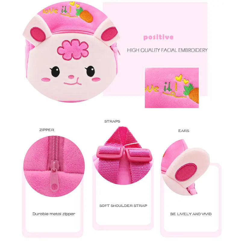 Cartoon Kids Plush Backpack Baby Toy Schoolbag Student Kindergarten Backpack