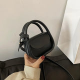 Solid Leather Crossbody Bag for Women Daily Girls Messenger Phone Bag