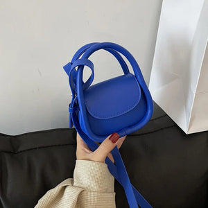 Solid Leather Crossbody Bag for Women Daily Girls Messenger Phone Bag